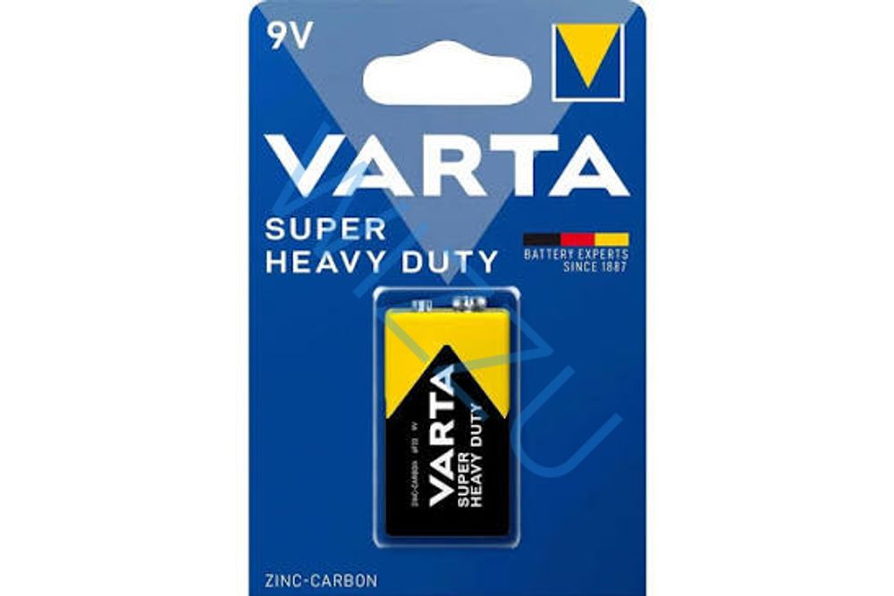 Батарейка Varta SUPER Heavy Duty  Крона 6F22 Shrink 1 9V