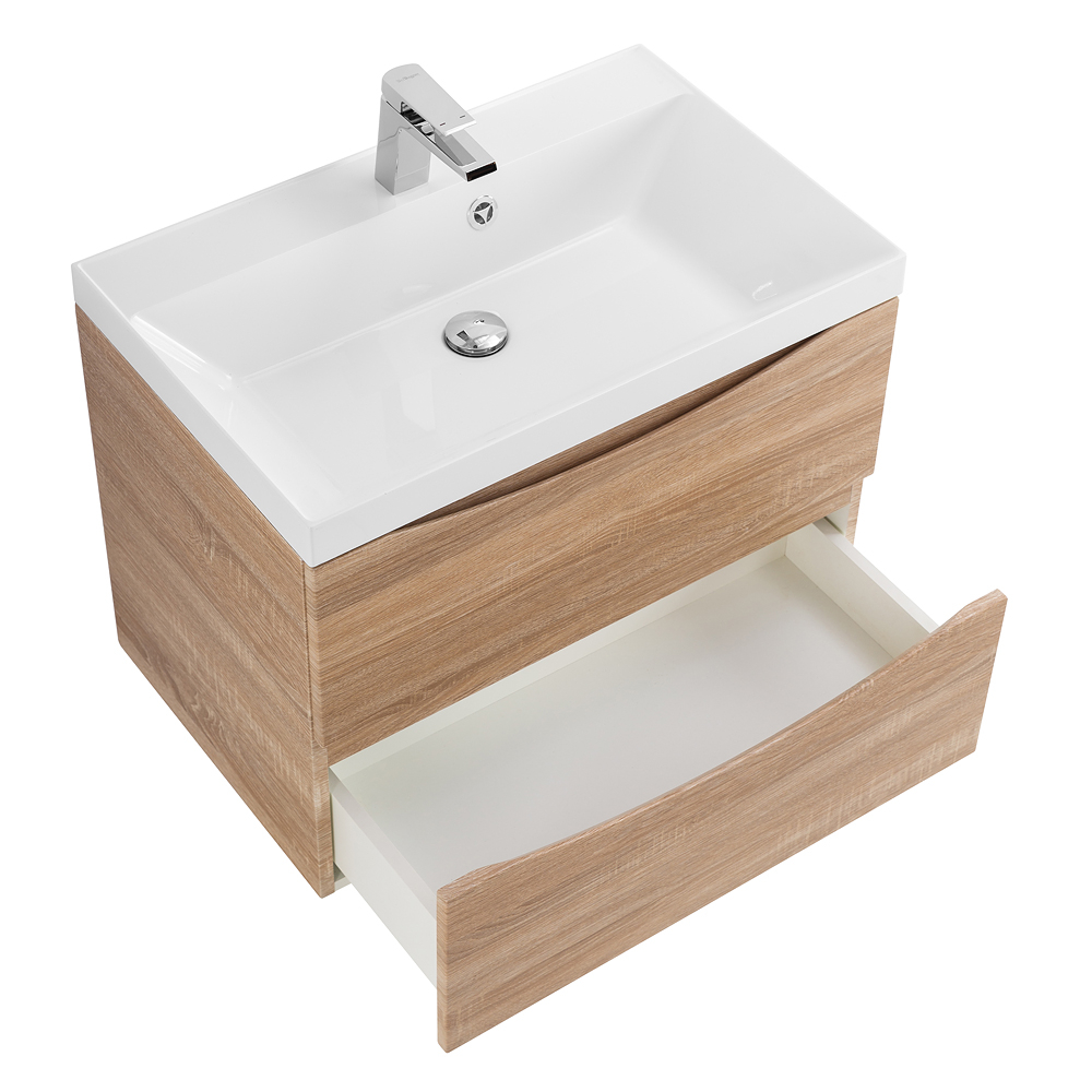 Тумба подвесная с раковиной BelBagno MARINO-700-2C-SO-WO-P