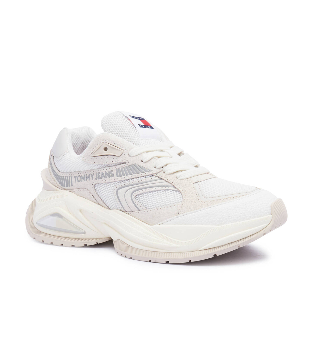 Кожаные кроссовки trendy retro runner Tommy Jeans - экрю(EN0EN02550)