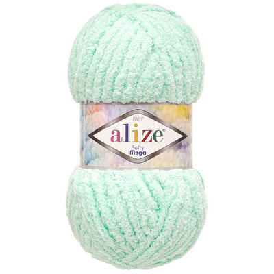 Пряжа Alize (Ализе) Softy Mega / уп.5 мот. по 100 г, 70м, 669 светло-бирюзовый