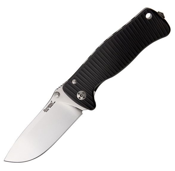 Цена наНож складной LionSteel SR2A BS Mini, сталь Uddeholm Sleipner® Satin Finish, рукоять алюминий (Solid®), чёрный
