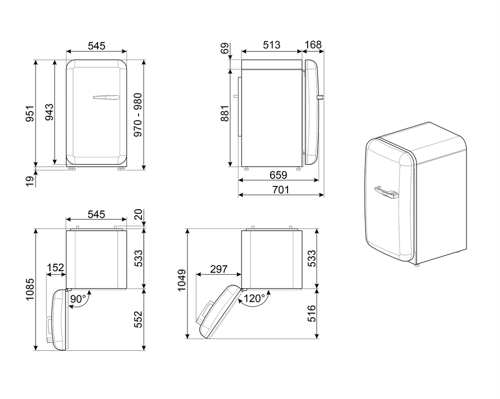 SMEG FAB10LWH6