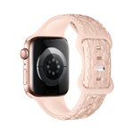 Сменный браслет силиконовый Hoco WA30 для Apple Watch 38-40mm с узорами розовый