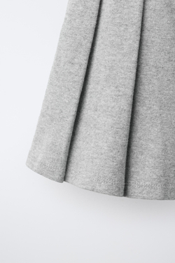 ZARA ЮБКА В СКЛАДКУ, СЕРЫЙ МЕЛАНЖ