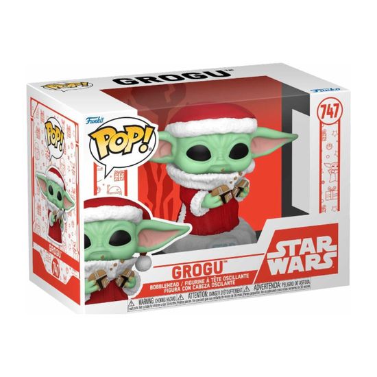 Фигурка Funko POP! Bobble Star Wars Holiday Grogu (747) 80009 — упаковка / варианты серии
