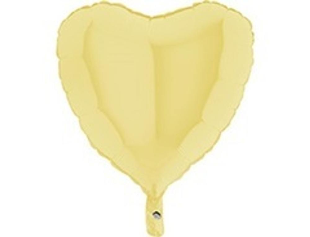 Г Б/РИС СЕРДЦЕ 18" Пастель Matte Yellow