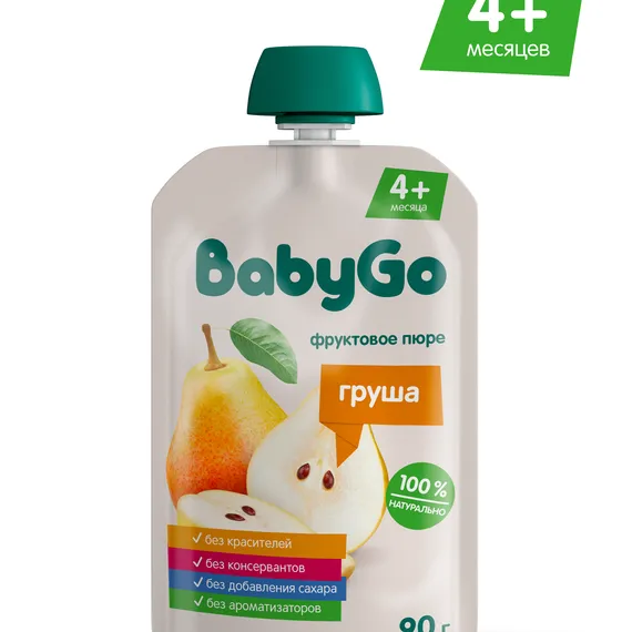 Пюре BabyGo Груша с 4 мес 90 г