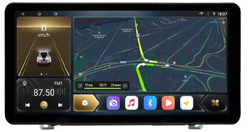 Магнитола для Hyundai Santa Fe 4 2018-2021 - Kuberg монитор 10.25" в стиле Audi на Android 12, Быстрая, CarPlay, 4G SIM-слот