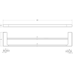 Полотенцедержатель Cezares Slider SLIDER-THD-60-01 двойной Хром