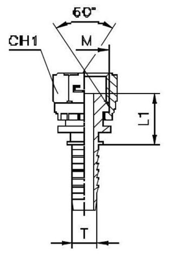 Фитинг DN 12 DKM (Г) 22x1.5