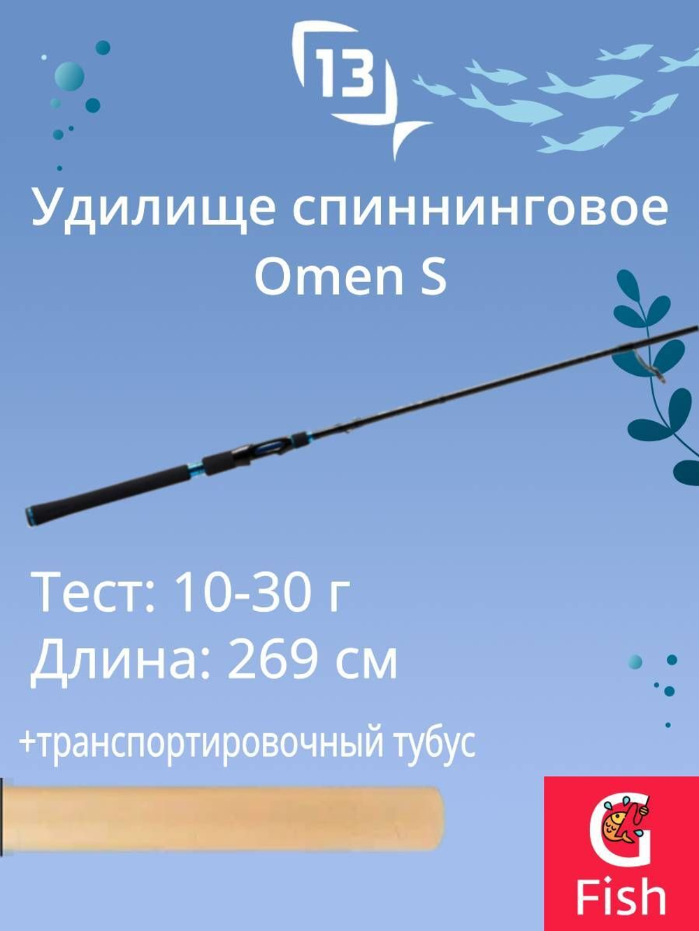 Спиннинг для рыбалки Omen S Spinning 7'2" H 20-80g 2pc