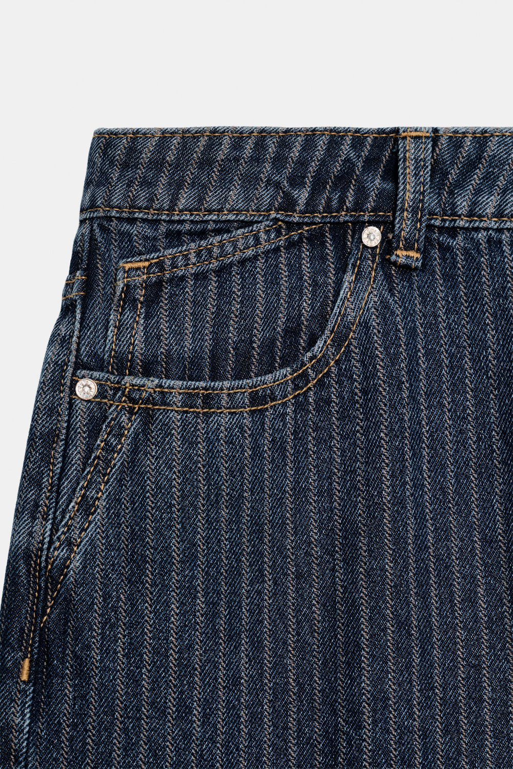 ДЖИНСЫ Z1975 ПРЯМОГО КРОЯ С НИЗКОЙ ПОСАДКОЙ В ПОЛОСКУ — ZARA