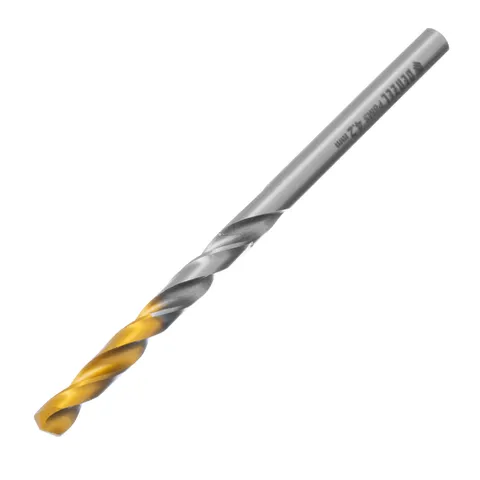 Сверло спиральное по металлу 4,2 x 75 мм, Р6М5, Golden Tip Denzel