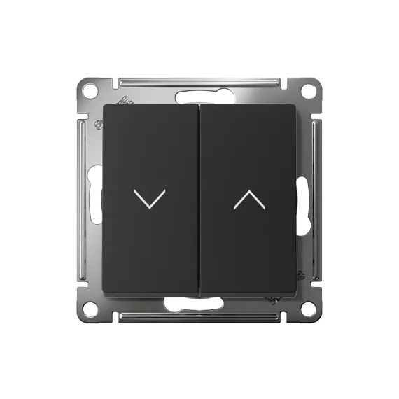 Выключатель для жалюзи двухклавишный Systeme Electric AtlasDesign Карбон ATN001019