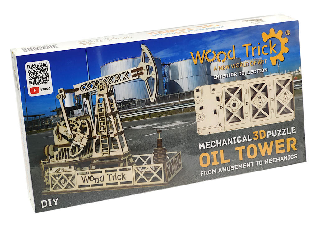 Механический 3D-пазл из дерева Wood Trick Нефтяная Вышка