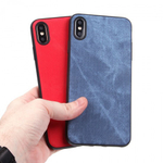 Чехол текстильный для iPhone XS Max, 010817 Бордовый