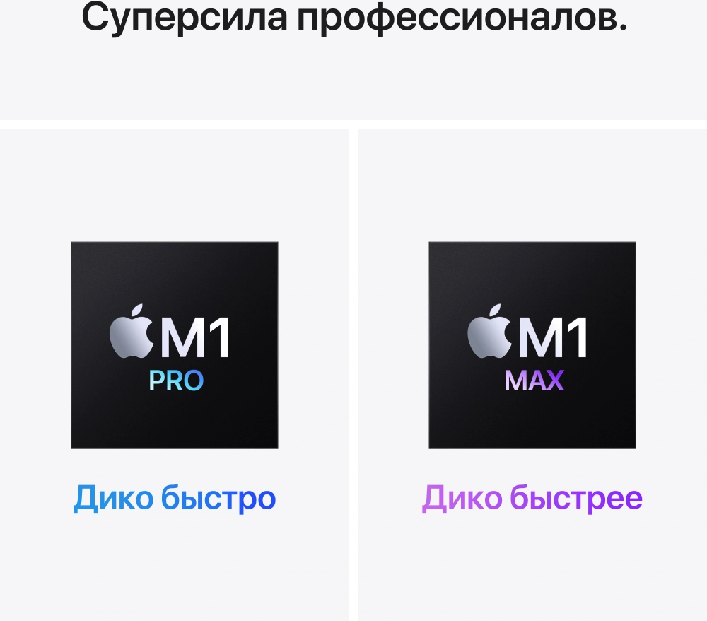 Ноутбук Apple MacBook Pro A2442 M1 Pro 10 core 16Gb SSD1Tb/16 core GPU 14.2" Liquid Retina XDR (3024x1964) macOS grey space WiFi BT Cam (MKGQ3RU/A)