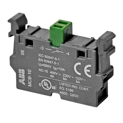 4шт Блок контактов ABB MCB 10 зелёный  1SFA611610R1001