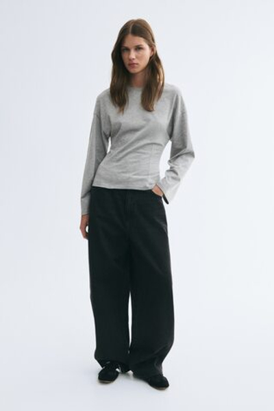 Хлопковый топ из джерси с подчёркнутой талией - H&M