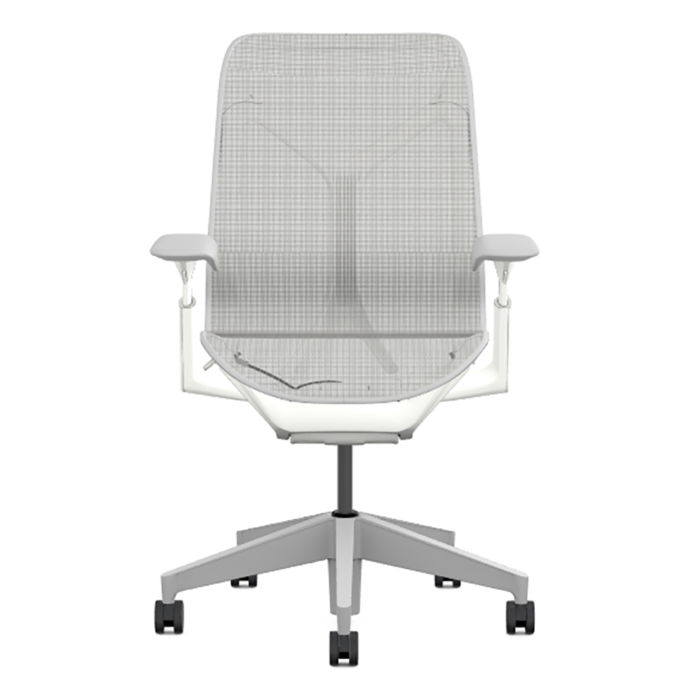 Кресло Herman Miller Cosm, средняя спинка, цвет Mineral, регулируемые подлокотники