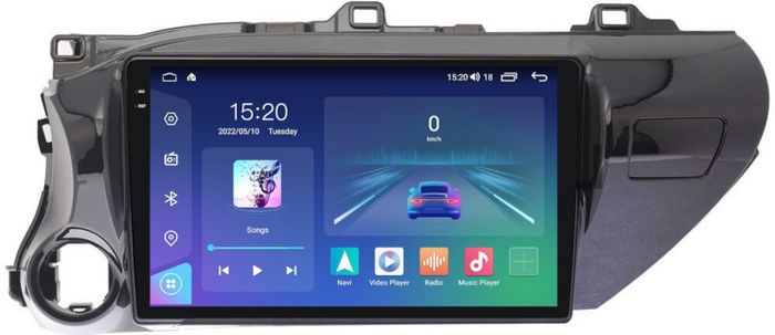 Магнитола для Toyota Hilux 8 2015-2023+ - Parafar PF063LUX2U2K на Android 13, Быстрая, QLED+2K, CarPlay, 4G SIM-слот