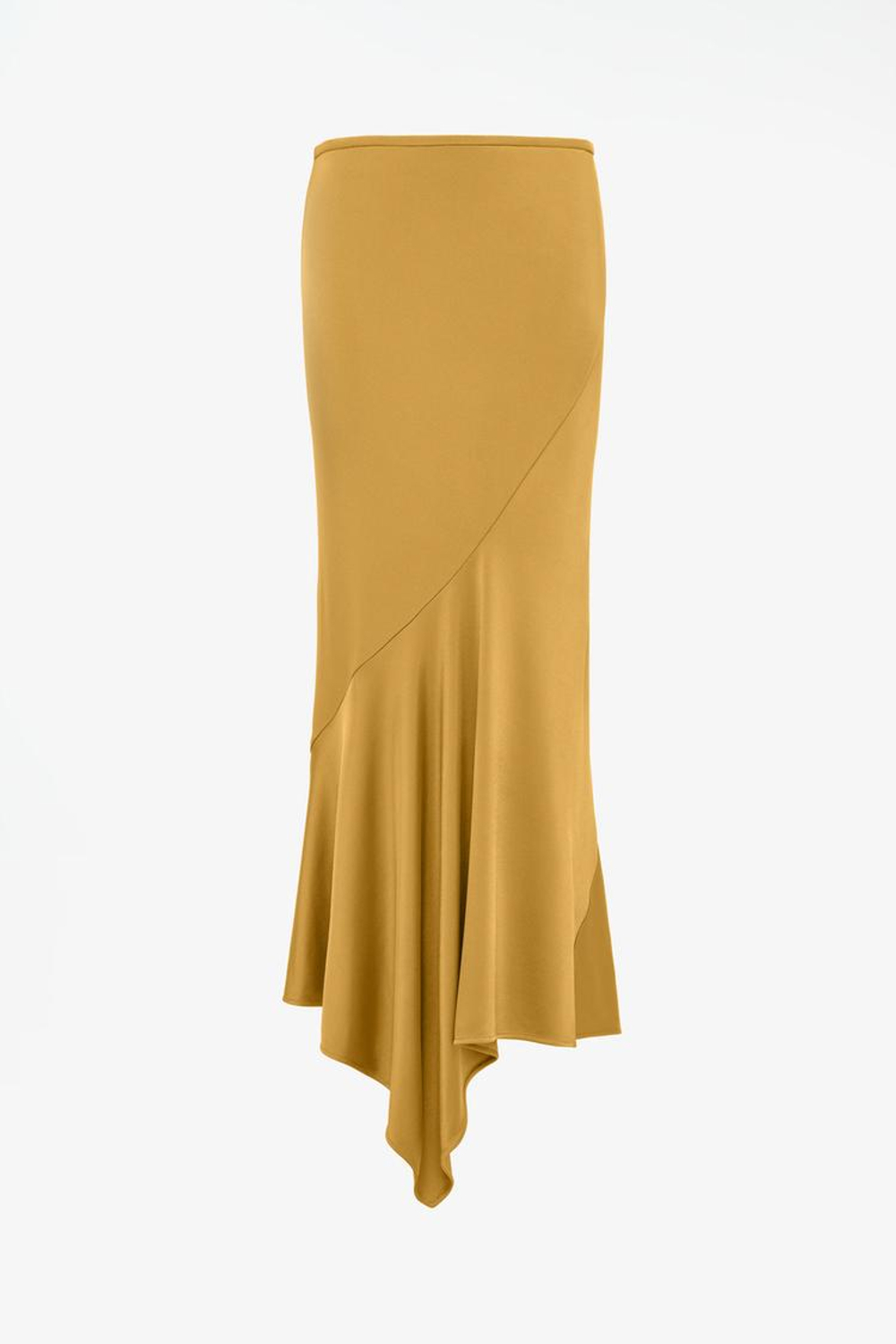 ZARA X JOHN GALLIANO ЮБКА С АСИММЕТРИЧНЫМ ВЫРЕЗОМ — LIMITED EDITION, ОХРА