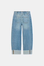 ДЖИНСЫ Z1975 BAGGY СО СРЕДНЕЙ ПОСАДКОЙ И ОТВОРОТАМИ — ZARA