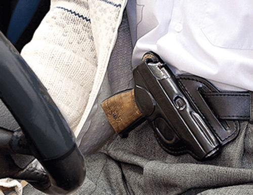 Кобура поясная мод. D Glock-19 / кожа / черный