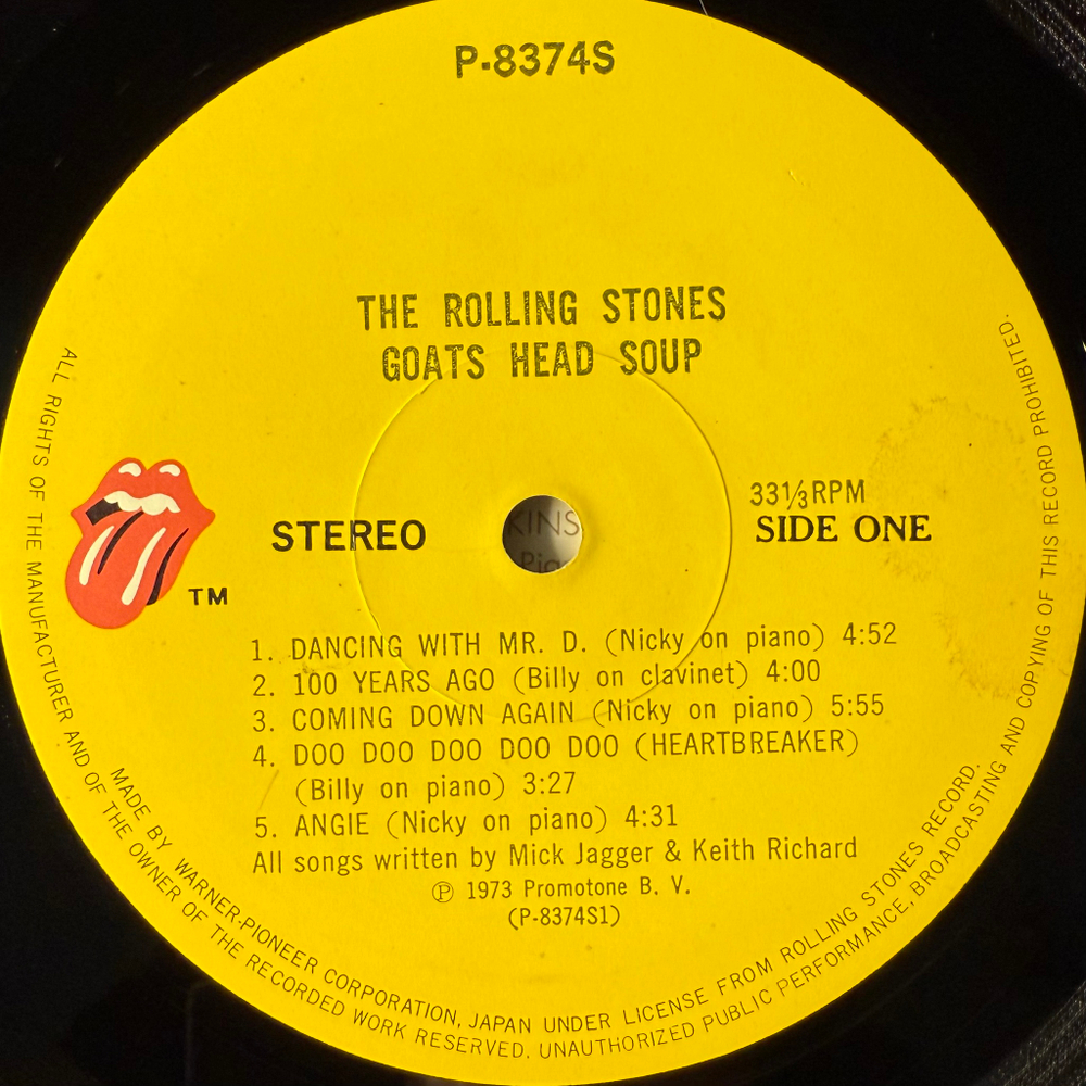 The Rolling Stones ‎– Goats Head Soup (Япония 1974г.)