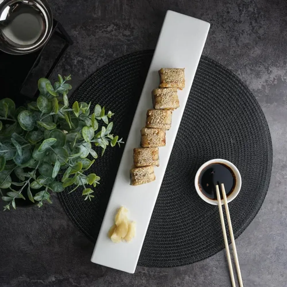 Блюдо прямоугольное 43*7 см h3,5 см брусок для закусок White Matt Panasia P.L. Proff Cuisine [1]
