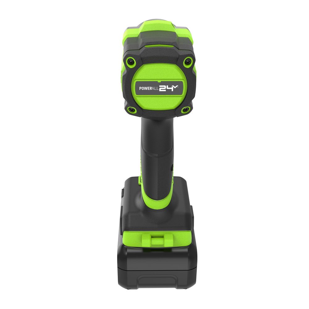 Гайковерт ударный акк. Greenworks IW5500, 24V, б/щет, 1/2'', 500Нм, 3 режима, 1х5Ач,ЗУ,кор (3805007CUG)