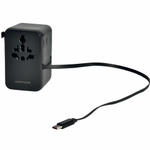 Сетевой универсальный адаптер Keephone Marco 70W 2USB/3C черный