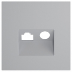 Накладка для ТВ-розетки и RJ-11 или RJ-45 Voltum S70 VLS002716