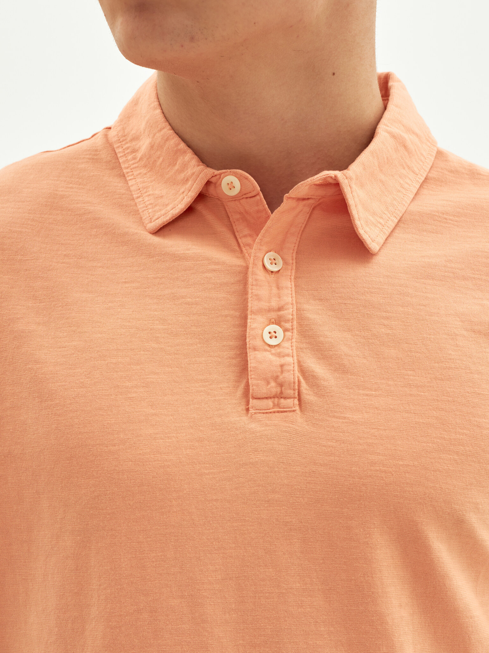 Поло однотонное Bowery NYC Slub Apricot