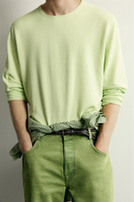 ДЖИНСЫ STRAIGHT FIT С ЭФФЕКТОМ ПОТЕРТОСТИ — ZARA