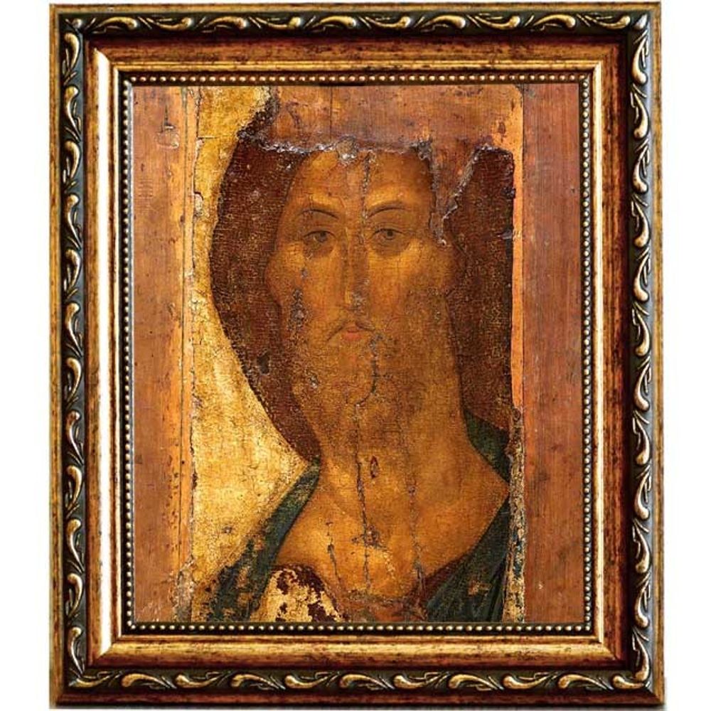 Спаситель Вседержитель. Копия иконы Андрея Рублева на холсте.