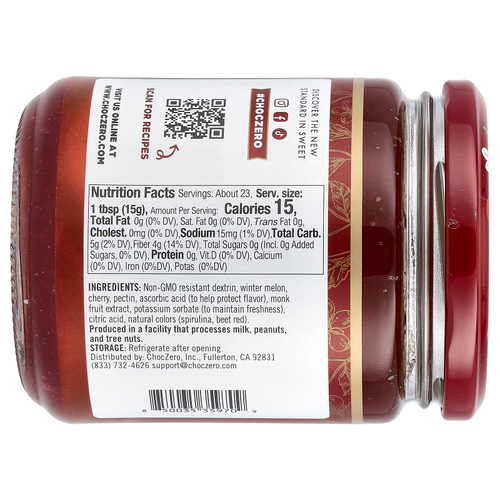 ChocZero, Fruit Spread, черная вишня, 340 г (12 унций)