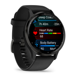 Часы Garmin Venu 3 с серым безелем, черный ремешок, 010-02784-01