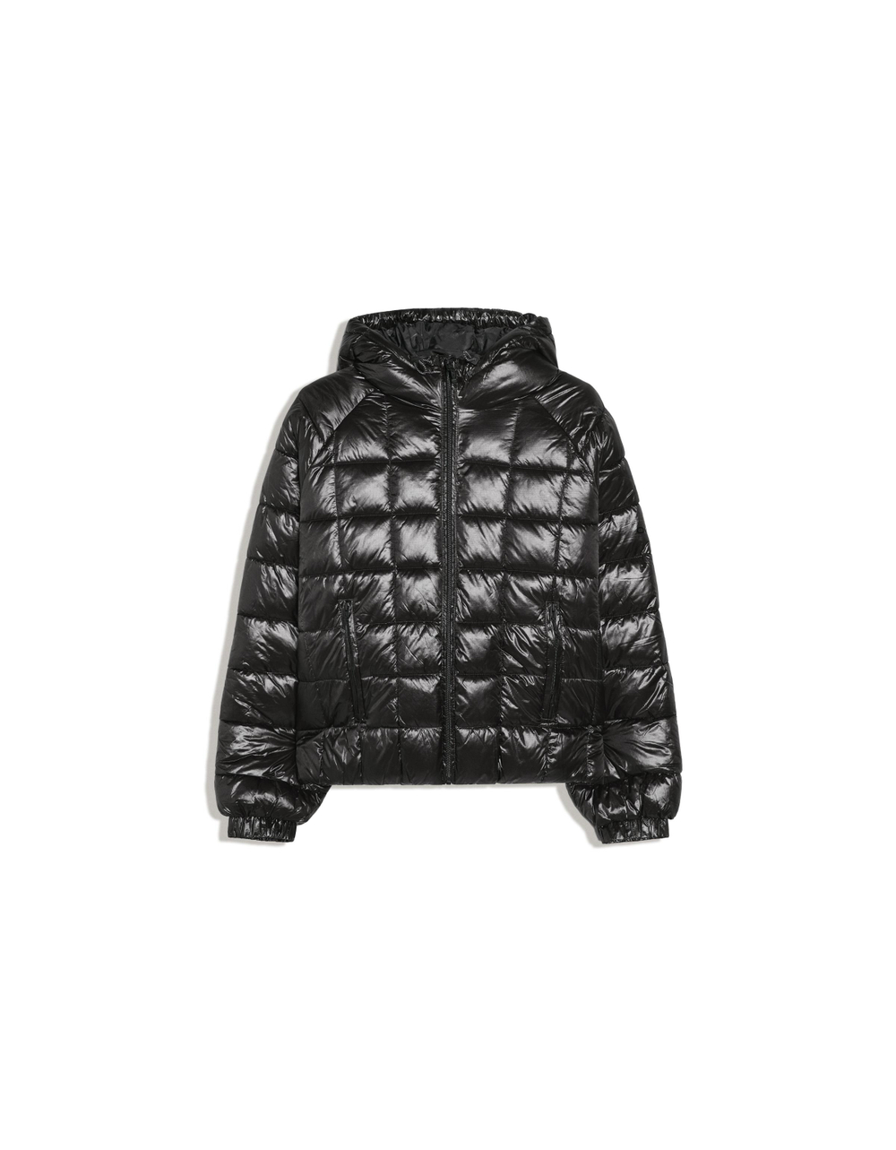 Мужская стёганая куртка grid с капюшоном - BERSHKA