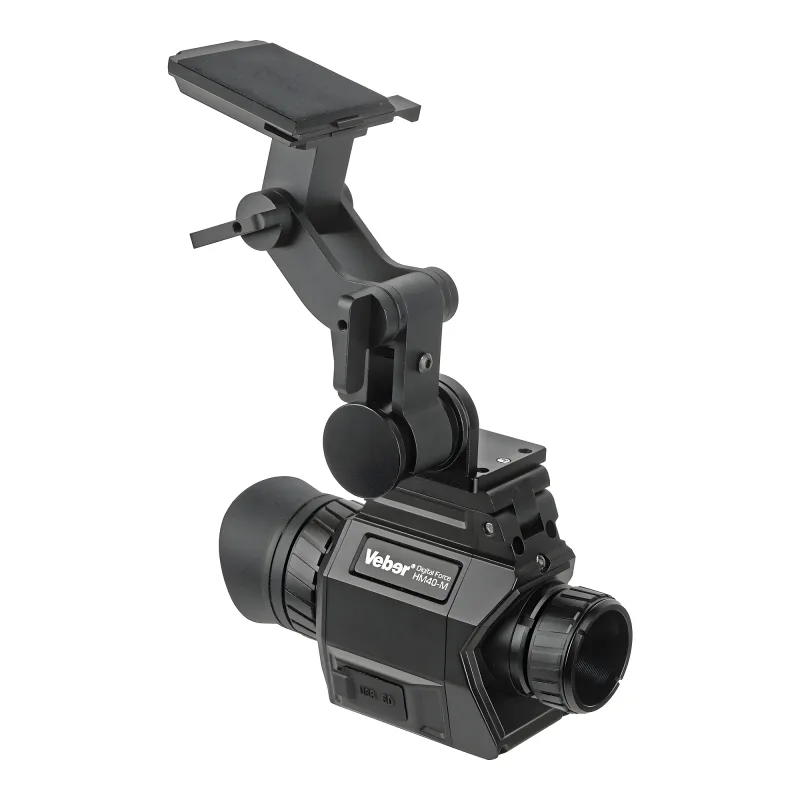 Монокуляр цифровой Veber Digital Force HM40-M ночной на шлем - вид сзади с логотипом