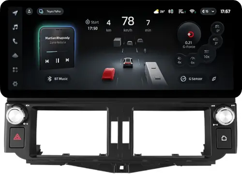 Магнитола для Toyota Land Cruiser Prado 150 2009-2013 (ШГУ 7") - Teyes CC4PRO монитор 12.3" 2K QLED + рамка LUX, Android 13, Быстрейшая, Snapdragon 778G, ИИ, CarPlay, DSP, 4G SIM-слот