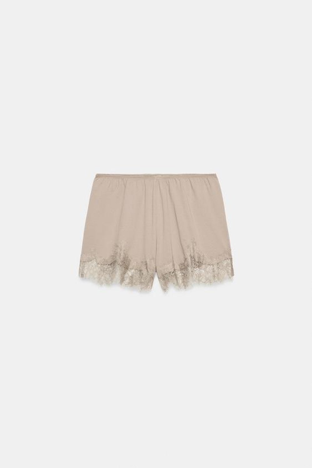 ZARA ШОРТЫ С ВЫШИВКОЙ, СЕРО-КОРИЧНЕВЫЙ