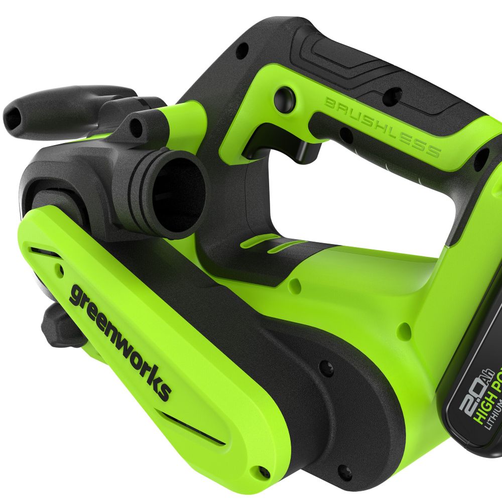 Ленточная шлифовальная машина акк. Greenworks G24BS, 24V, б/щет, 75х457мм, 259 м/мин,1х2Ач,ЗУ,кор (3100607CUA)
