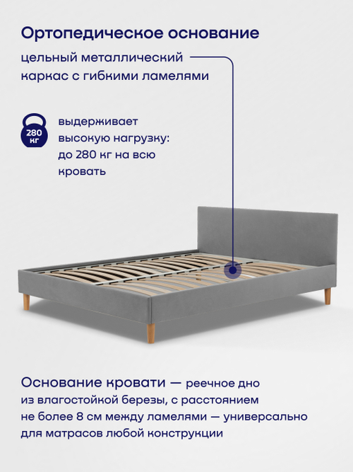 Кровать БайСтайл (велюр)