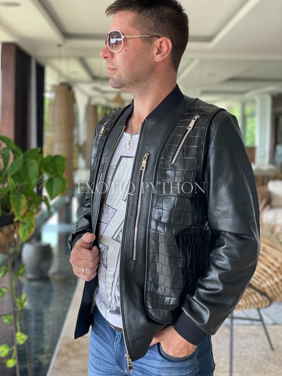 Куртка из кожи крокодила Philipp Plein JT-107