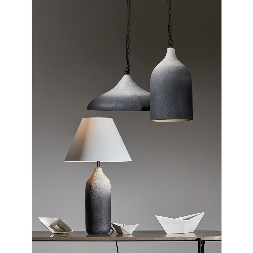 Светильник подвесной sustainable collection, D22х39 см, черный/белый
