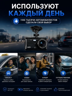 Видеорегистратор автомобильный с камерой заднего вида
