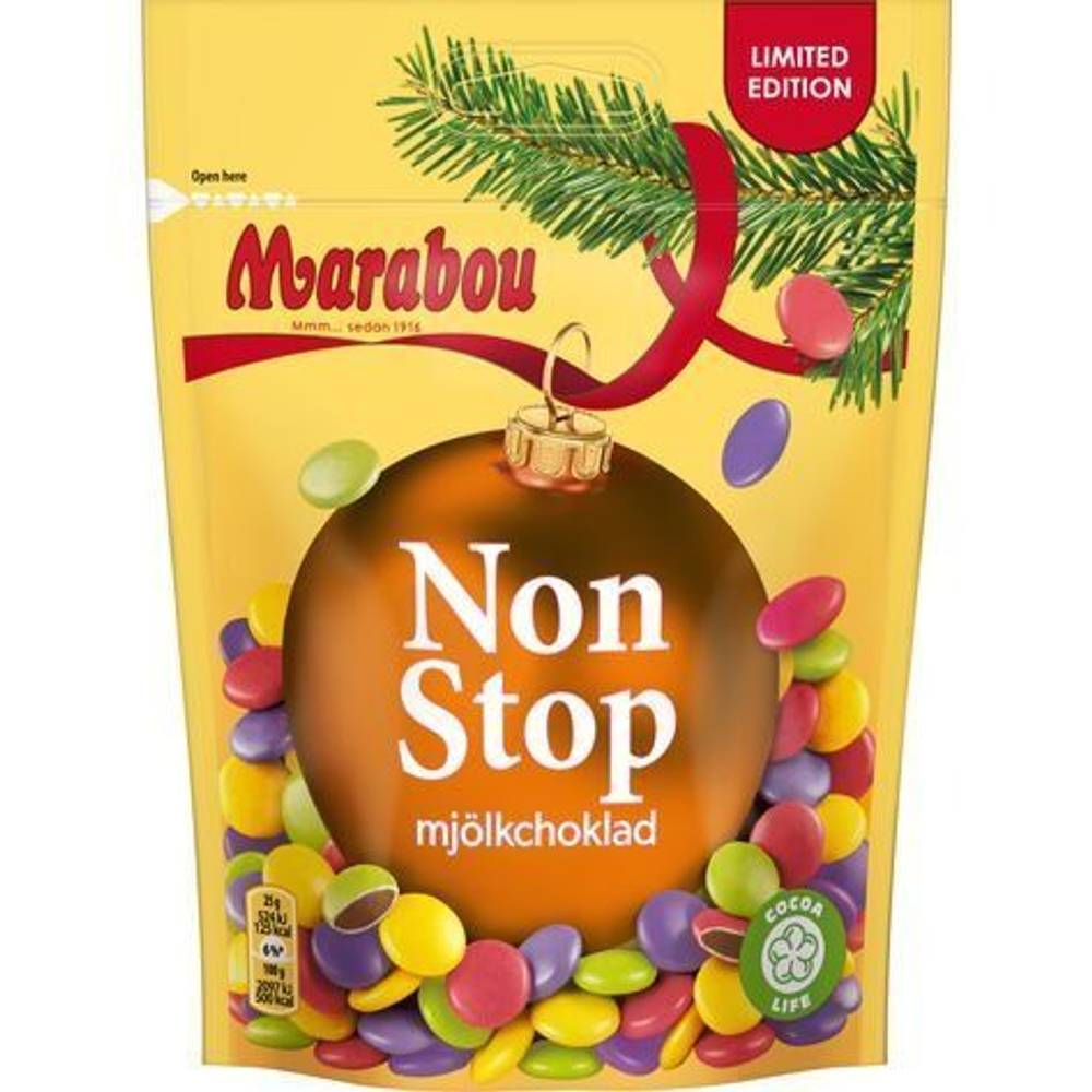 Шоколадное драже Marabou Non stop оригинал 225 г (Из Финляндии)