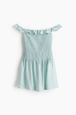 Платье с открытыми плечами и сборками - H&M