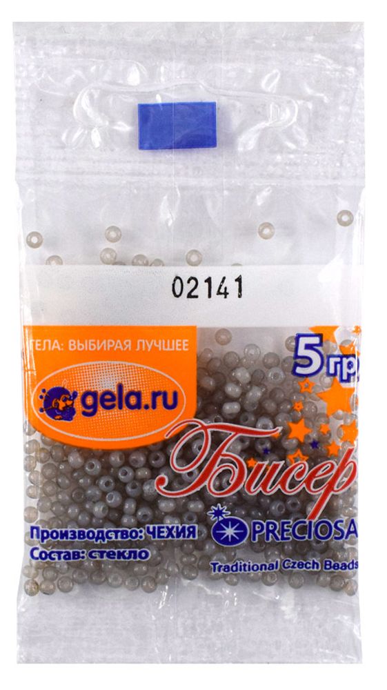 Бисер Preciosa 10/0, 50 г (10 шт по 5 г), цв.02141 Бисер Preciosa 10/0, 50 г (10 шт по 5 г), цв.02141